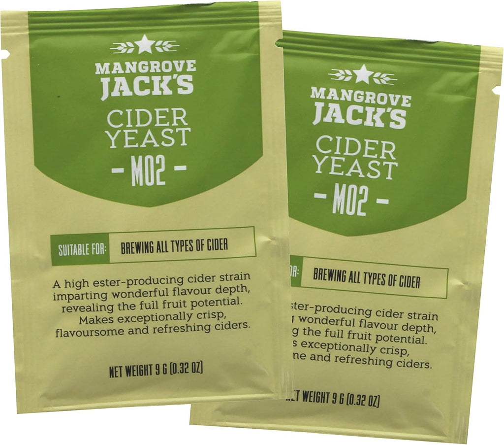 2X Mangrove Jack's Yeast Cider M02 Craft Series Yeast 9g Treats 23L