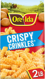 Ore-Ida Crispy Crinkles French Fried Frozen Potatoes, 1 Bag, for Easy Snacks and Dinner Sides, Gluten-Free, 32 oz