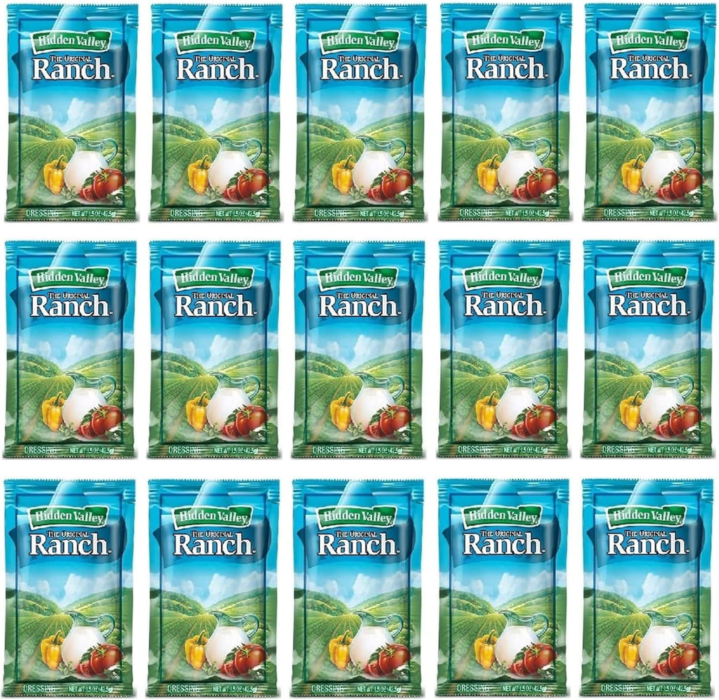 Hidden Valley Ranch Dressing - Bundle of 15 Packets - Perfect for a Variety of Uses - Goes on Anything - Classic Flavor that Generations have Loved