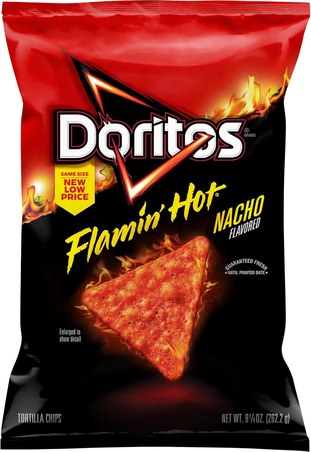 Doritos Tortilla Chips Flamin' Hot Nacho, 9.25 Oz