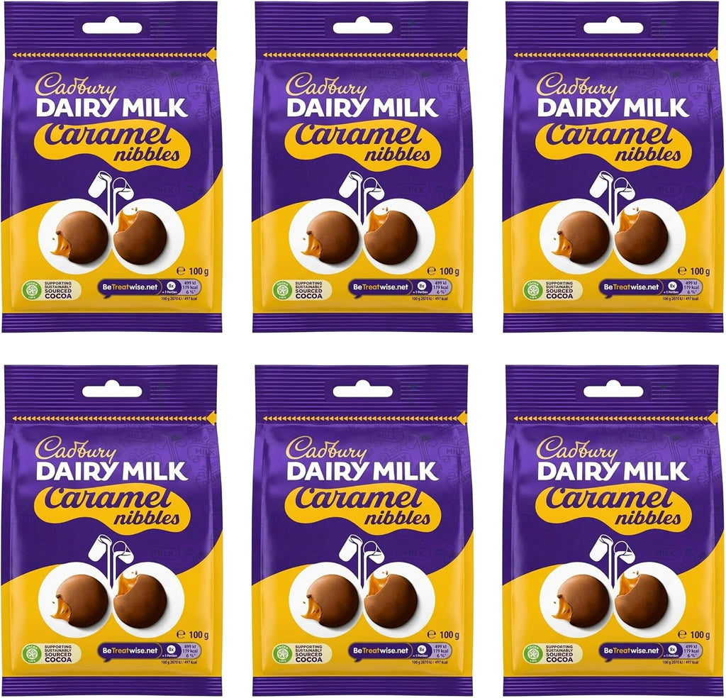 Cadbury Dairy Milk Caramel Nibbles 100g - Pack of 6