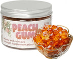 7.76oz Natural Wild Peach Gum Edible Peach Blossom Tears Tao Jiao,220g for Dessert, Drink, Soup, Tea, Health and Beauty Leisure Dessert Premium Freeze-Dried Fruits