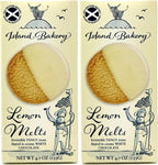 Island Bakery Lemon Melts – All Butter Lemon Cookies Dipped in White Chocolate, Made in Scotland 4.7 Ounce (Pack of 2)