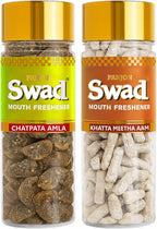 Panjon Swad Chatpata Amla & Khatta Meetha Aam (Mukhwas Mouth Fresheners) 2 Bottles, 245g