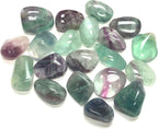 Natural Grade A Large Tumbled Rainbow Fluorite - Polished Authentic Wholesale Gemstones for Healing, Wicca, Reiki (1/2 Pound)