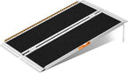 FACHNUO 4 Feet Portable Wheelchair Ramp, Non-Skid Aluminum Handicap Ramps with Handle, Folding Threshold Wheel Chair Ramp for Home Steps, Stairs, Entry, Threshold, Curbs, Stairs, 800LBS Capacity