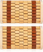 Soaoo 2 Pcs Sauna Pillow Bamboo Sauna Neck Rest Sauna Backrest Pillow Wooden Cervical Spine Pillow Sauna Accessories Headrest for Relaxing Home Gym Spa Steam Rooms Head Support, 14 x 8 x 3.5 Inch