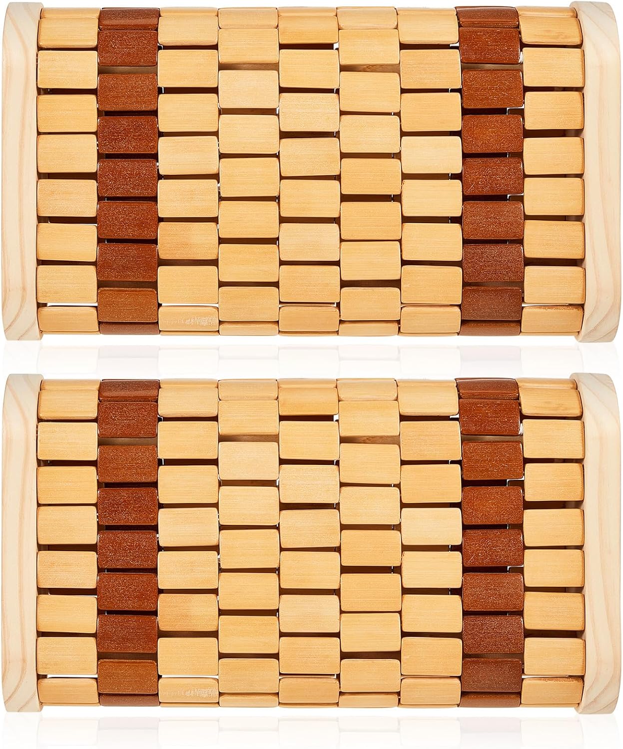 Soaoo 2 Pcs Sauna Pillow Bamboo Sauna Neck Rest Sauna Backrest Pillow Wooden Cervical Spine Pillow Sauna Accessories Headrest for Relaxing Home Gym Spa Steam Rooms Head Support, 14 x 8 x 3.5 Inch