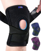 ABYON Knee Brace for Men & Women Meniscus Tear, Knee Support with Dual Side Stabilizers & Crossed Compression Straps for Knee Pain Relief, ACL, Arthritis and Post-Surgery Recovery - Please Check How To Size Video