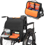 samdew Large Wheelchair Bag to Hang on Back, Wheelchair Accessories Backpack for Adult & Senior, Wheelchair Pouch with Medicine Storage Insulation Pocket & Shoulder Strap, Bag Only