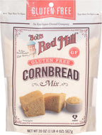 Bob's Red Mill Gluten Free Cornbread Mix, 20oz (Pack of 1) - Gluten Free, Kosher, Package makes one 9”x9” Pan or 12 Muffins - Moist, Light Texture