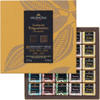 Valrhona Gourmet Assorted Chocolate Gift Box, 50 Dark & Milk French Chocolate squares - Tulakalum 75%, Guanaja 70%, Manjari 64%, Bahibé 46% and Jivara 40%. Perfect Birthday Chocolate Gift Set For Her