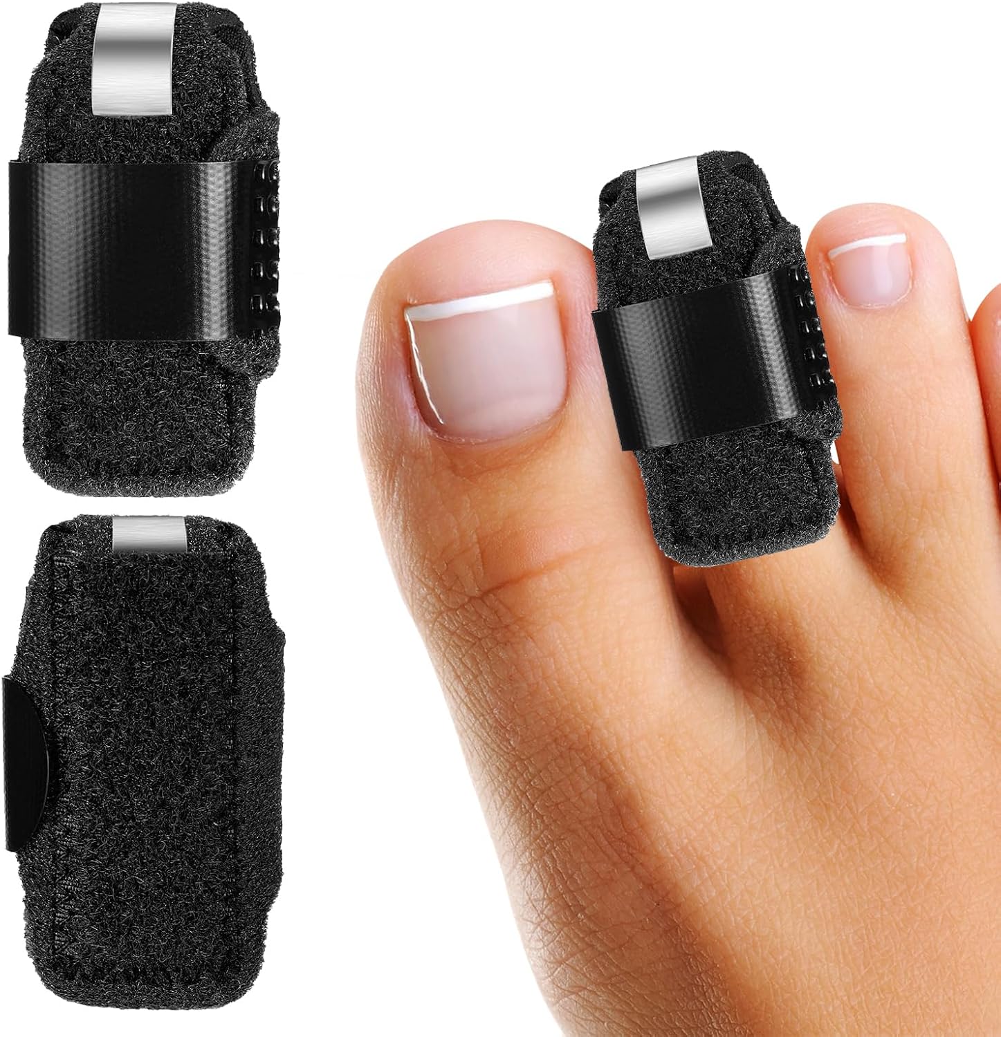 LINXIU Toe Splint for Broken Toe Straightener Brace Women Men Hammer Toe to Align and Support Toe Wraps 2Pcs