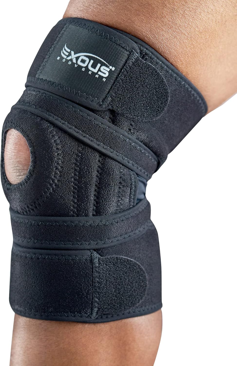 EXOUS BODYGEAR Knee Brace For Women & Men For Arthritis Acl, Mcl Pain Patented 4-way Adjustable Wraparound Support Dual Side Stabilizer For Patella Stability