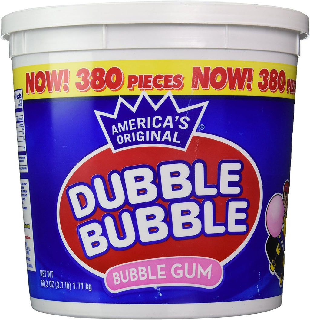 Dubble Bubble Tub, Original Flavor, 380-Count, 60.3 Oz(3.7 lb)