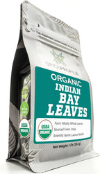 USDA Organic Bay Leaves, Lab Tested for Heavy Metals, Resealable 1oz Pouch, Tej Patta, Hojas de Laurel