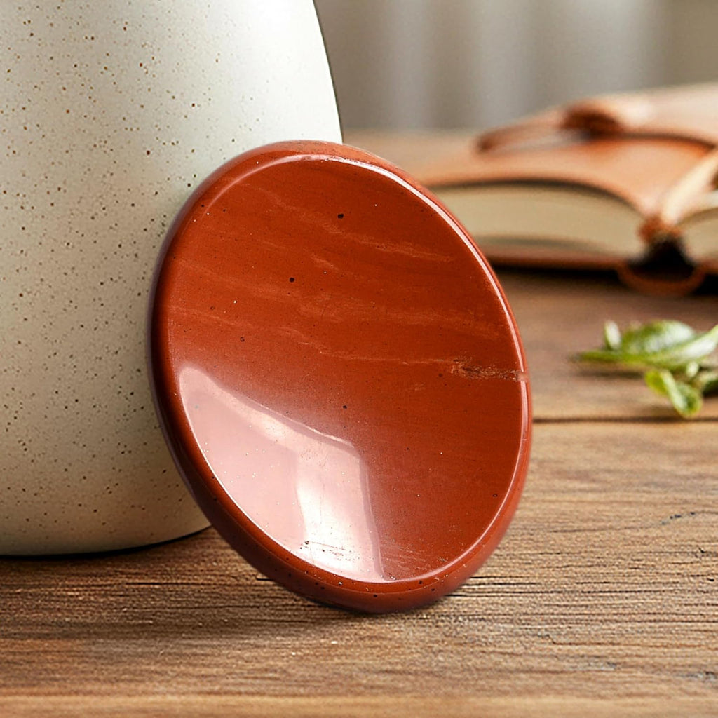 Red Jasper Crystals Healing Thumb Worry Stone Pocket Palm Meditation Crystal Oval Gemstone