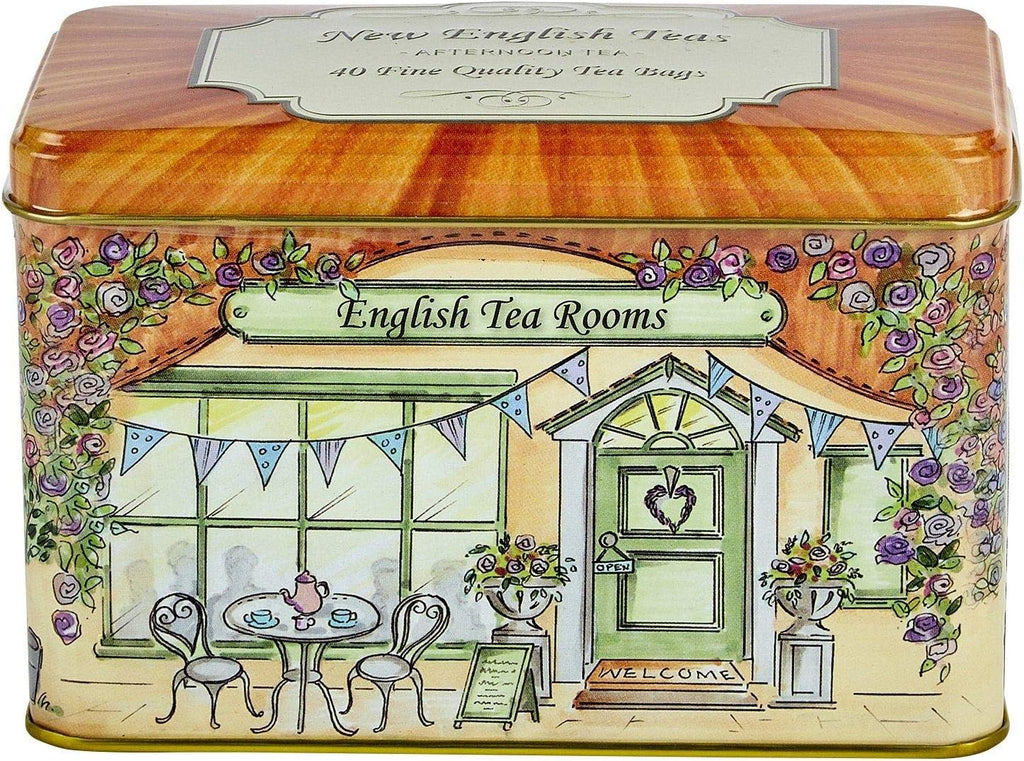 New English Teas Vintage Tea Rooms Tea Tin with 40 English Afternoon Teabags