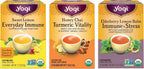 Yogi Tea Immune Support Tea Variety Pack - 16 Bags per Pack (3 Packs) - Immunity Support Sampler Set - Sweet Lemon Everyday Immune, Honey Chai Turmeric Vitality & More