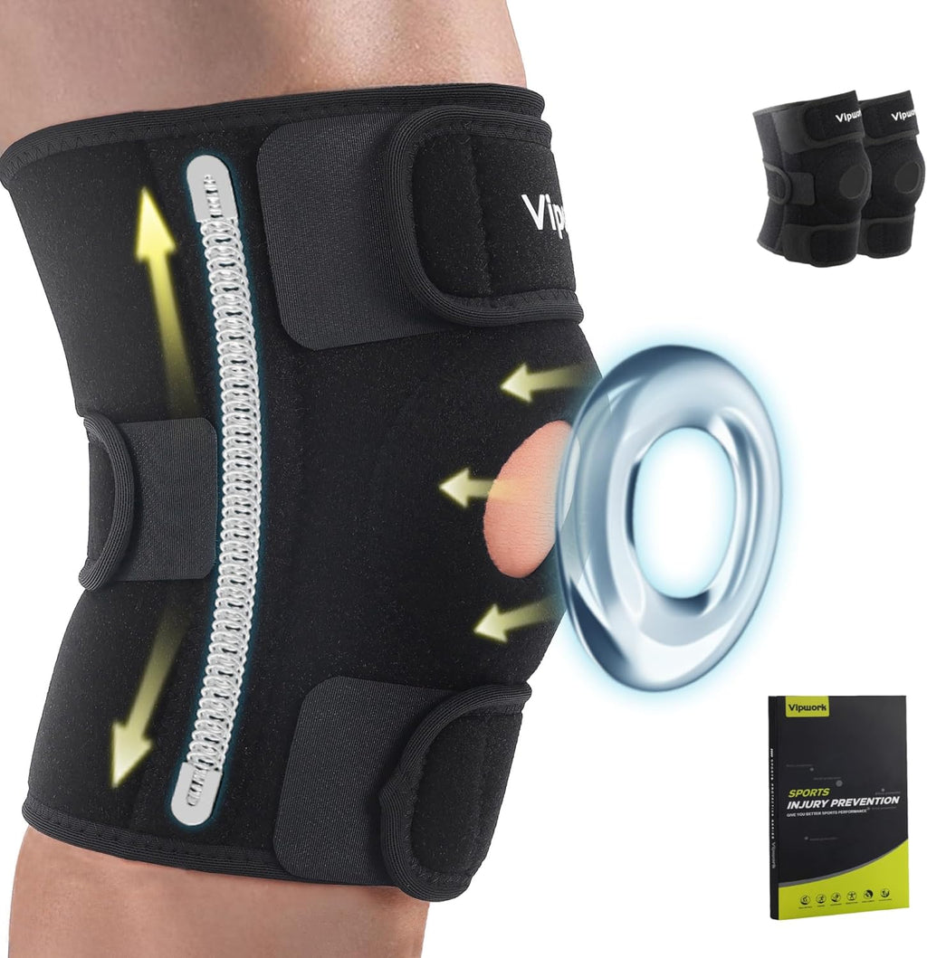 Knee Brace for Women and Men – Compression Knee Sleeve for Meniscus Tear, ACL, Arthritis Pain Relief, Knee Pain Support with Patella Pad for Fast Recovery & Optimal Support，tendonitis, running, squats, fitness, and sports injury rehabilitation .