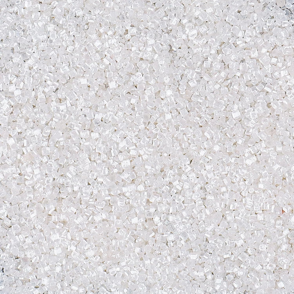 White Sanding Sugar for Baking, White Sprinkles Crystal Sugar 130g/4.59oz, Cupcake, Cookie and Donuts Toppings, Wedding, Birthday Party Supplies