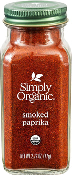 Simply Organic Smoked Paprika, 2.72 Ounce, Warm, Mildly Tangy, Hint of Sweetness, Kosher, No ETO, Non GMO (Pack of 3)