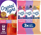 Crystal Light Mixology Drink Mix Variety Pack, 9 Packets, for Convenient On-the-Go Flavorful Hydration, Artificially Flavored Watermelon Margarita, Blackberry Mojito, Mai Tai, Zero Sugar, 1.17 oz
