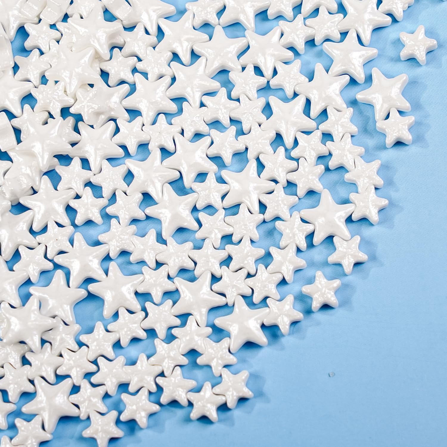 Dazzjoy White Star Sugar Sprinkles, 130g/4.58oz, White Star Sprinkles for Cake Decorating, Cupcake Toppers, Baking Cake Decorations, Birthday Party Supplies