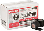 Mueller TapeWRAP Premium Cohesive Tape, 3� x 6 yd, Black, 24 Rolls
