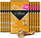 Cellini Caffè Cremoso Aluminum Nespresso Pods, 120 Count, Medium Roast Coffee Capsules, 100% Nespresso Original Machine Compatible