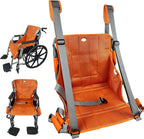 Upgrade Wheelchair Transfer Sling Seat Cushion Lift Stair Slide Board Emergency Evacuation Elevator Slide Pad Three Layer Design Durable Lifting Sling for Elderly Bariatric Handicap – Orange