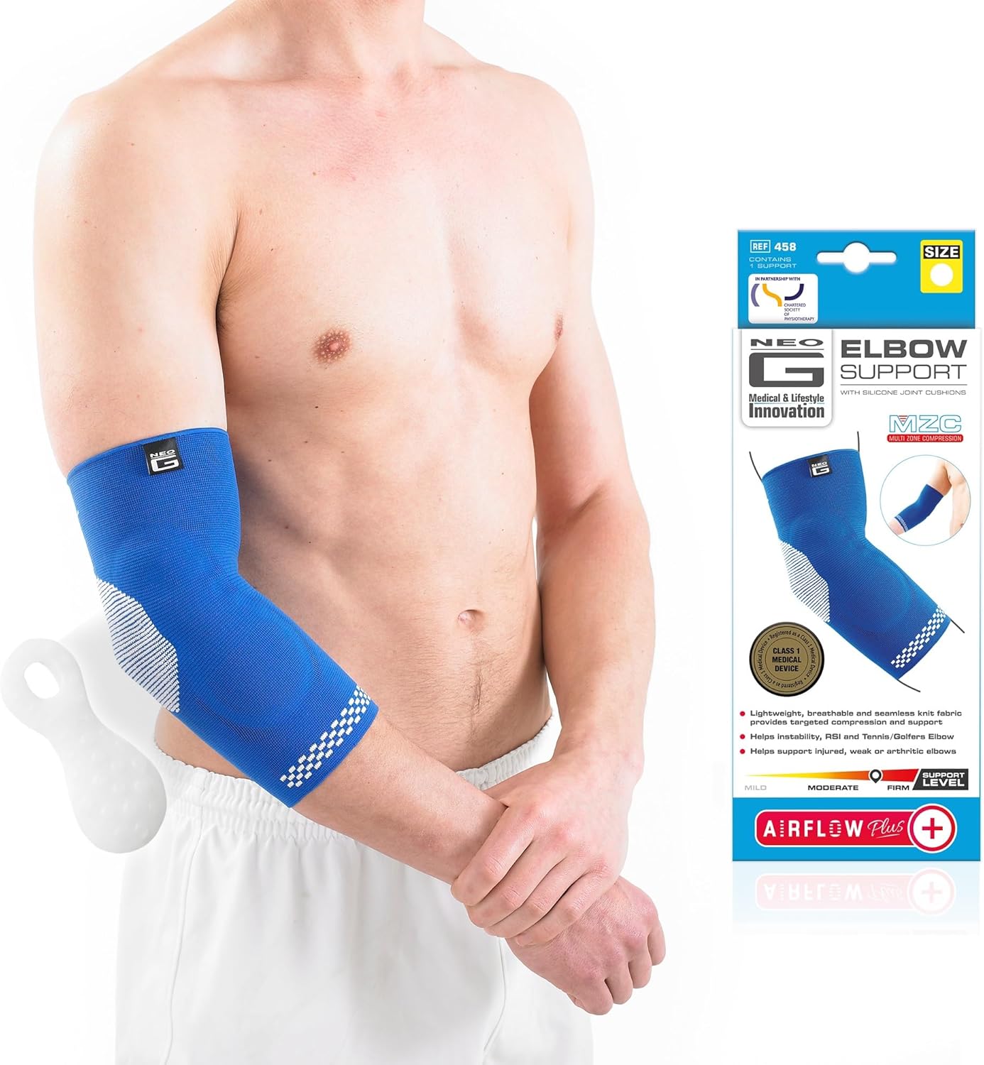 Neo-G Elbow Support - For Arthritis Relief, Joint Pain, Tendonitis, Elbow Injury, Recovery, Sports, Tennis - Multi Zone Compression Sleeve - Airflow Plus - Class 1 Medical Device - S