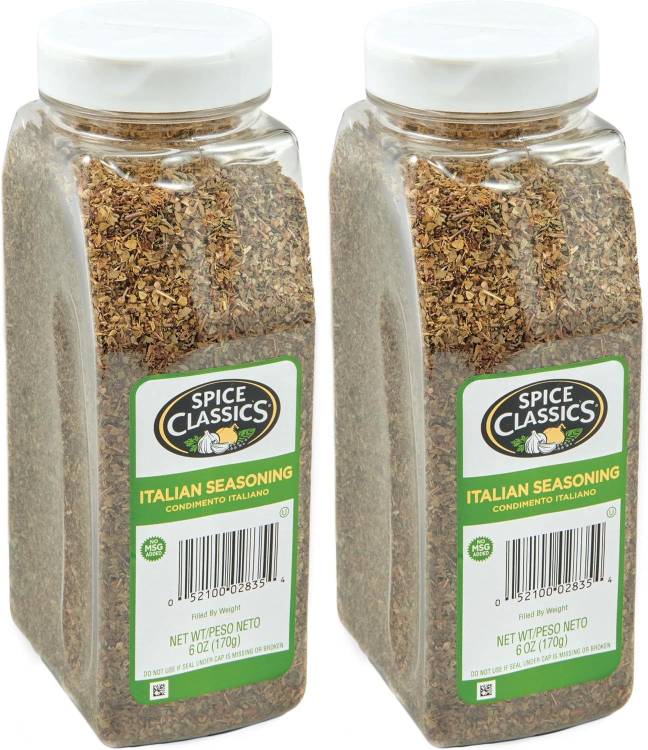 Spice Classics Italian Seasoning, 6 oz - One 6 Ounce Container of Italian Seasoning Spice for Authentic Italian Cooking, Perfect in Sauces, Vegetables, Pasta Dishes, Pizza and More (Pack of 2)