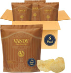 Vandy Crisps Potato Chips - Seed Oil Free Snacks - Gluten Free Potato Chip - Made with Potatoes, Grass-Fed Beef Tallow, Sea Salt, & French Onion Blend - 6 Pack, 5 Ounce Each (French Onion)