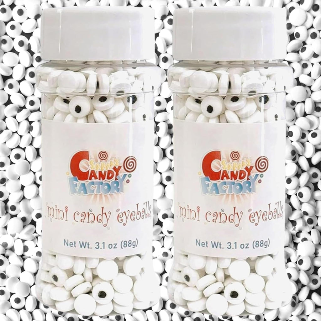 Edible Candy Eyeballs, 7 mm Mini Size, 3 oz, Pack of 2 (Total 6 Oz) Perfect for Decorating Cookies, Cupcakes, Cakes, Holiday Treats, Kosher