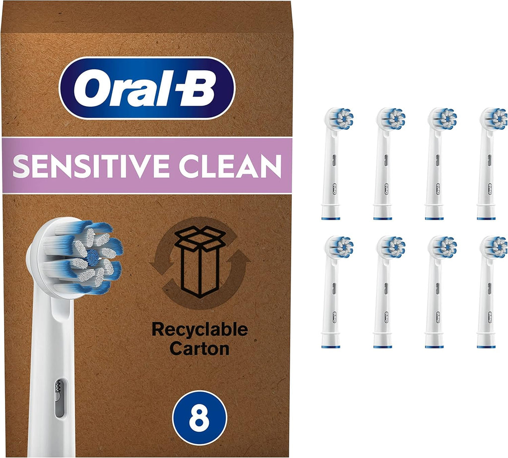 Braun Oral-B 4210201320180 Sensitive Clean Toothbrush Heads for Our Gentle Cleaning, in Letterbox Packaging Pack of 8