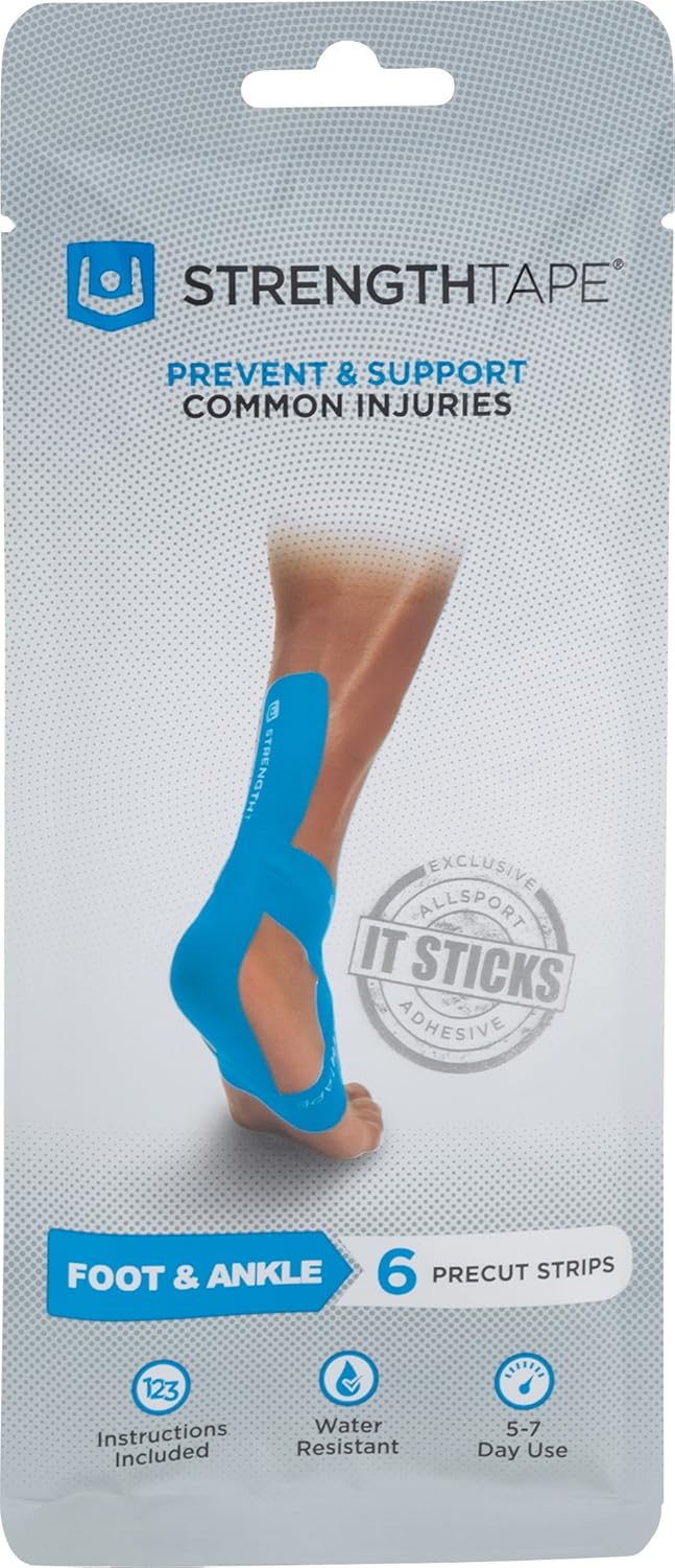 StrengthTape Kinesiology Tape, K Tape Taping Kits, Premium Sports Tape Provides Support and Stability to The Target Area, Multiple Kits Available