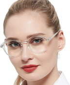Round Reading Glasses Women Retro Nerd Readers Lightweight 1.00 1.25 1.50 1.75 2.00 2.25 2.50 2.75 3.00 3.25 3.50 3.75 4.00 5.00 6.00 (Transparent, 275)