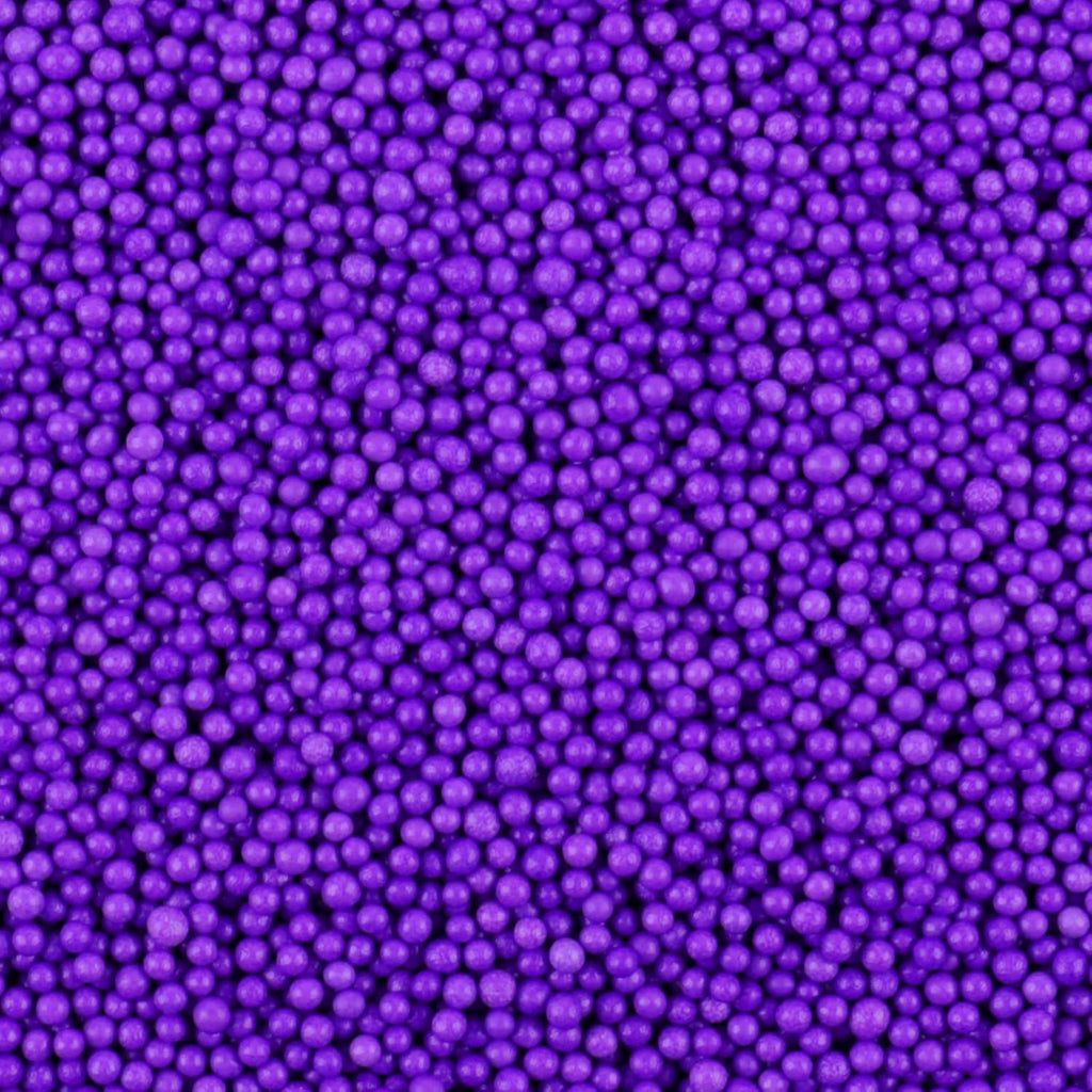 Purple Nonpareils Sprinkles - 2mm Edible Mini Pearl Sprinkles for Cake Decorating, Cupcake, Cookie, Baking, Donuts, Ice Cream Toppings, Wedding Party Supplies 130g/4.58oz