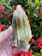 GAF TREASURES Huge Green Calcite Rough Natural Stones, Raw Calcite Green Crystals (0.25-0.5 Pounds)