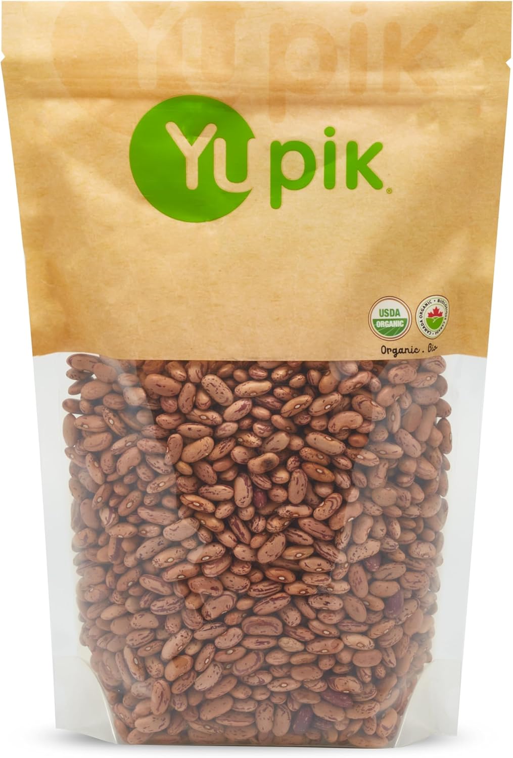 Yupik Organic Pinto Beans, 2.2 lb (35.3 oz), Non-GMO, Vegan & Gluten-Free, USDA Certified, Kosher, Dried Beans, Excellent Source of Protein & Fiber, Perfect for Refried Beans, Soups & Dips