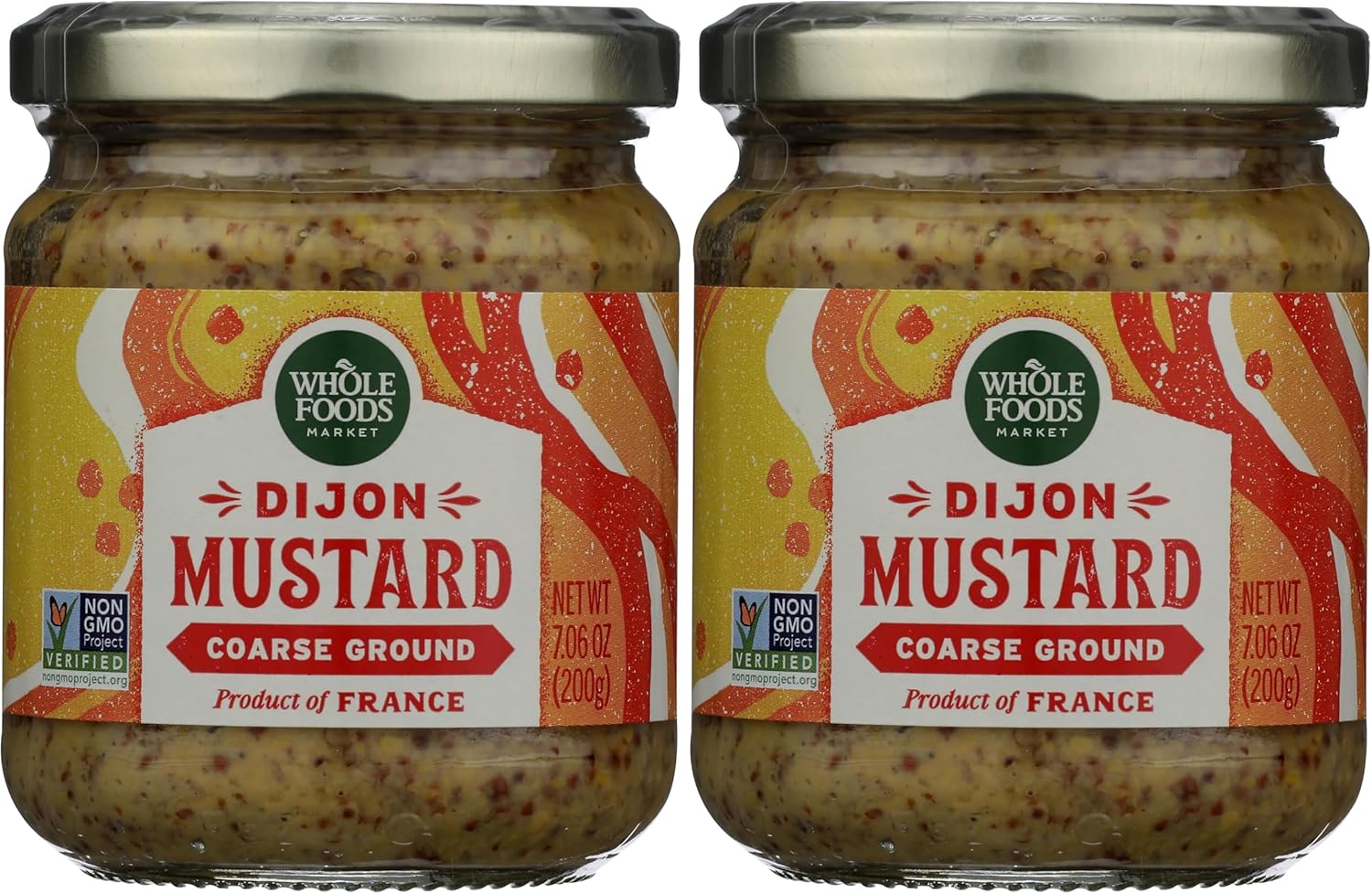 Whole Foods Market Coarse Ground Dijon Mustard, 7.06 oz (Pack of 2)
