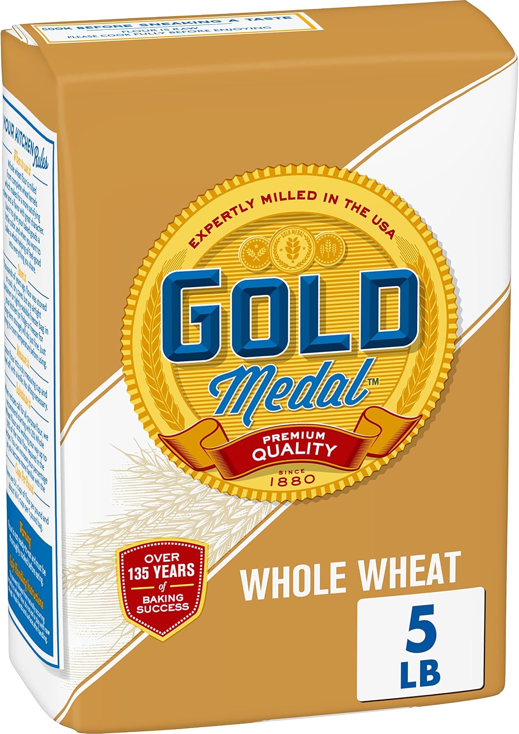 Gold Medal Premium Quality All Natural Whole Wheat Flour, 5 lb