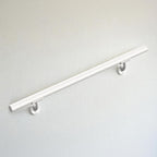 Meranti Aluminum Handrail for Indoor or Outdoor Steps and Stairs – Hand Rails for Elderly – DIY Complete Stair Railing Kit (AHR, Glossy White, 3' Length)