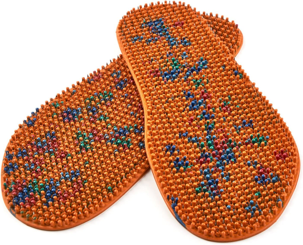 LYAPKO Acupuncture Shoe Insoles Foot Therapy Massager 1492 Needles 5 Ag - size US W8.5 M7 / EU 39. Premium Reflexology Unique Patented Acupressure Massage Tool