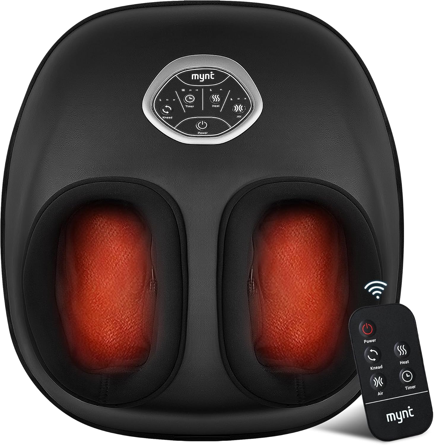 Mynt Shiatsu Foot Massager with Heat [2026 Upgraded], Deep Kneading Electric Foot Massage Machine for Plantar Fasciitis, Neuropathy, with Remote Control, Fits Up to 13