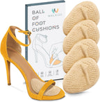 Walkize Metatarsal Pads Women | Heel Inserts for Women | Ball of Foot Cushions (2 Pairs Foot Pads) All Day Pain Relief and Comfort One Size Fits Shoe Inserts (Beige)