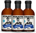 True Made Foods Pitmaster Memphis Sweet Barbecue Sauce - True Pitmaster Memphis-Style BBQ Flavor, No Sugar Added, Keto, Whole30 & Paleo Friendly - 18oz, 3 Pack - Ideal for Ribs, Pork, Chicken and Steaks