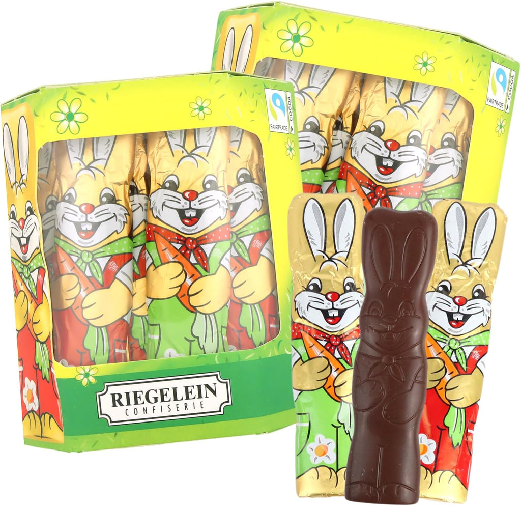 Sweetzo - Solid Milk Chocolate Bunny, Seasonal Candy, Individually Wrapped Easter Basket Fillers, 20 Bunnies Total