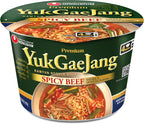 Nongshim Yukgaejang Big Bowl, Premium Ramyun Noodle Soup, Spicy Beef, 3.56 oz (Pack of 6)